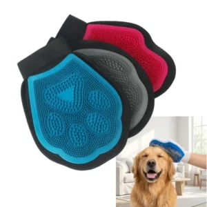 Pet Grooming Glove for Dogs and Cats Deshedding Brush Massage Bathing Glove Pet Hair Remover Mitt