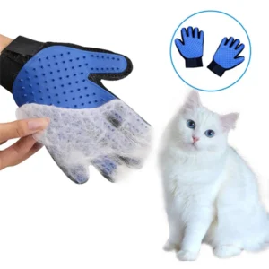 Pet Grooming Gloves Rubber Pet Hair Remover Gloves with Five Fingers