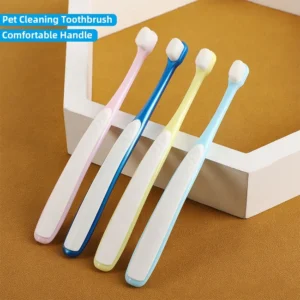 Pet Grooming Oral Care and Cleaning Single-Head Plastic Dog Cat Toothbrush