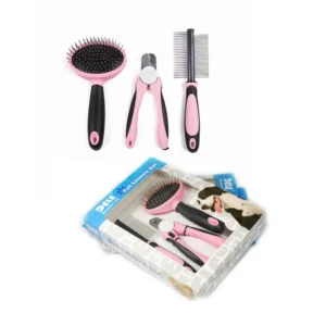 Pet Grooming Product Kit for Dogs Color Box Grooming Tools Combs Small Animals Blue/Pink