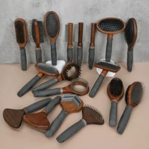 Pet Grooming Set Wood Nail Scissors Open Knot Comb Kit Pet Grooming Brush Set Hair Removal Comb 5 in 1 Comb