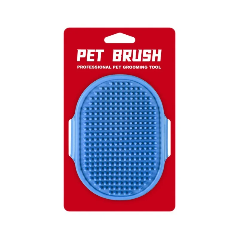 Pet Grooming Shower Massage Glove Brush Silicone Gel Dual Purpose Fur Removal and Cleaning Tool for Cats and Dogs Bathing