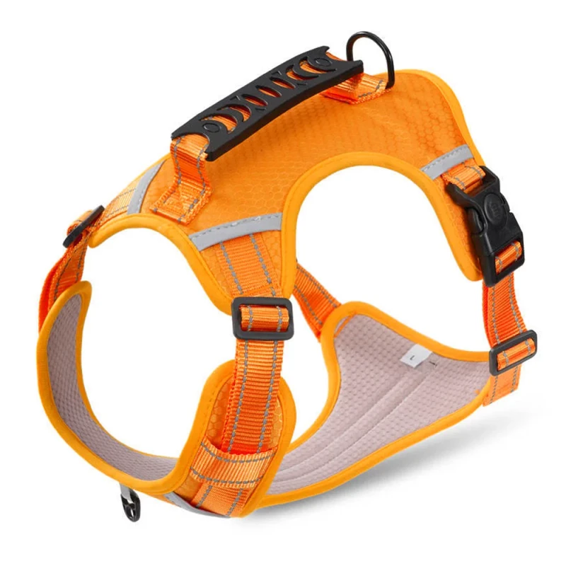 Pet Harness Adjustable Nylon Dog Harness Comfortable Breathable and Durable for Outdoor Walking Training Stylish Fashion Design
