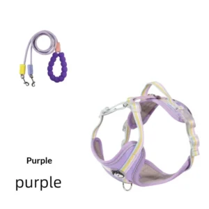 Pet Harness Dog Leash I Shaped Anti Explosion Nylon Chest Strap for Dog Walking and Outdoor Gardening