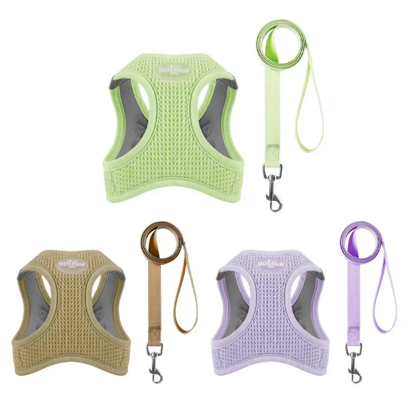 Pet Harness Leash for Small Dogs Breathable Harness Vest Dog Leashes Outdoor Pet Accessories
