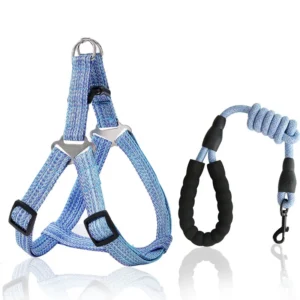 Pet Harness and Leash Set Adjustable Anti Pull Dog Leash