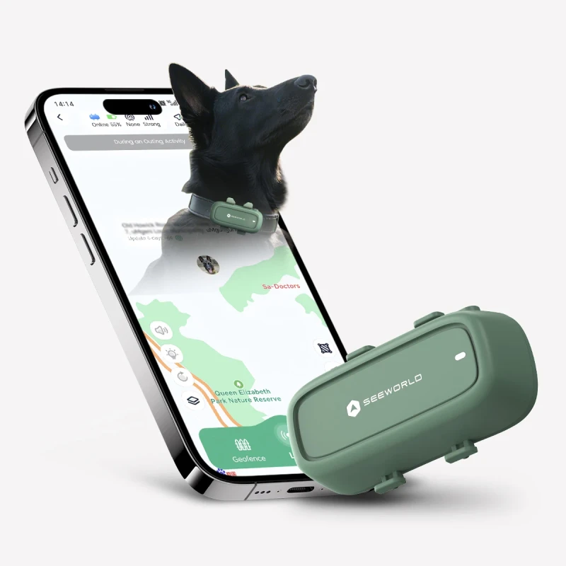 Pet Health Tracker GPS Locator Long Battery Life 4G Network Beidou LBS for Cat Dog Pet Management Health Analysis