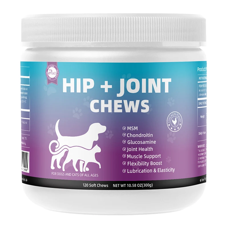Pet Hip & Joint Supplement Soft Chews Dog Joint Relief Glucosamine Calming Chews Pet Products