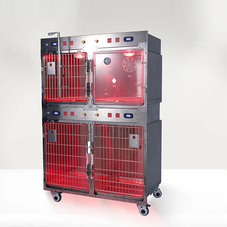 Pet Hospital Stainless Steel Dog Cage Infrared Physiotherapy Dog Cat Cages Large Dog Cage Stainless