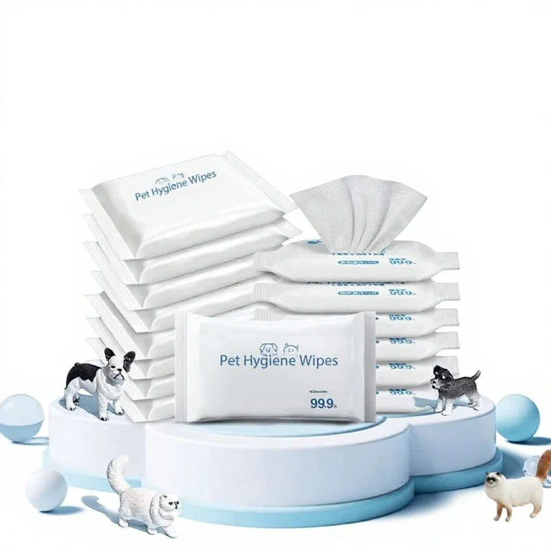Pet Hygiene Cleansing Wipes Non Woven Eco Friendly Mild & Not Irritating Convenient to Carry Fresh & Wash Free