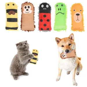 Pet Interactive Chew Toys Pet Accessories Squeaky Pet Plush Toy for Cat and Dog Playing