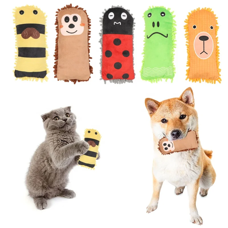 Pet Interactive Chew Toys Pet Accessories Squeaky Pet Plush Toy for Cat and Dog Playing