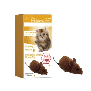 Pet Interactive Realistic Mouse Chew Toy for Cats with Sound Plush Toy 1pc 30g