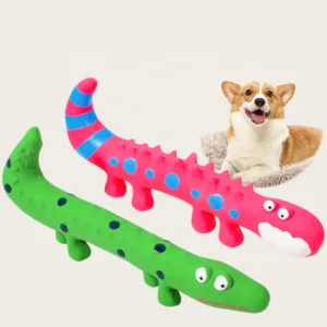 Pet Luxury Small Cute Dog Toys Easy to Carry Flexible Latex Molar Tool Rugged Lovely Latex Lizard Cartoon Pet Supplies