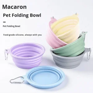 Pet Manufacturer Silicone Foldable 1000ML Anti slip Dog Bowl Pet Feeder for Cats and Dogs