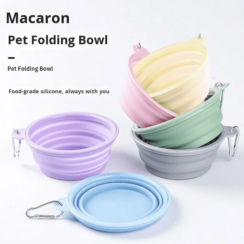 Pet Manufacturer Silicone Foldable 1000ML Anti slip Dog Bowl Pet Feeder for Cats and Dogs