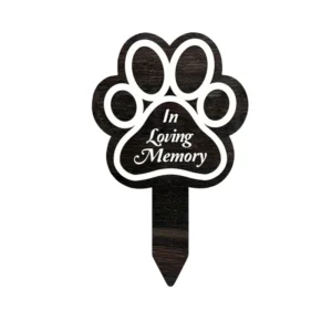 Pet Memorial Funeral Supplies Cemetery Funeral Plaque Dog Footprint Insert Garden Yard Decoration