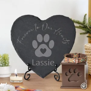 Pet Memorial Stone for Dogs Cats and All Beloved Animals Custom Pet Gravestone Tombstone Plaque Sympathy Keepsake for Pet Loss