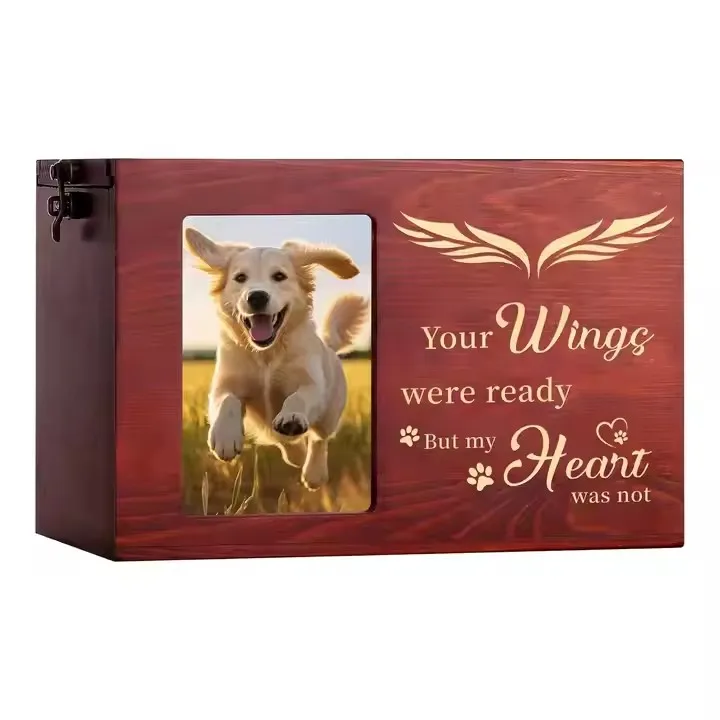Pet Memorial Urn Dog or Cat Urn Pet Memorial Box Souvenir Box with Picture Frame