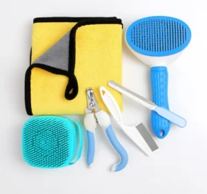Pet Nail Clipper Nail File Flea Comb Dog Hair Remover Brush Puppy Cat Grooming Kits Pet Beauty Care Kit
