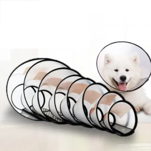 Pet Neck Collar Adjustable Pet Health Plastic Protection Anti Bite Lick Translucent Reusable Cat Dog Elizabethan Collar