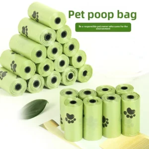Pet Outdoor Waste Bags Biodegradable and Extra Thick for Picking up Dog Poop 15 Bags Per Roll