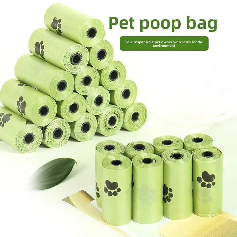 Pet Outdoor Waste Bags Biodegradable and Extra Thick for Picking up Dog Poop 15 Bags Per Roll
