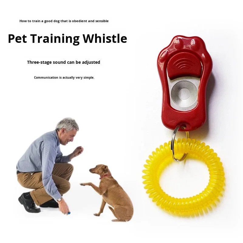 Pet Paw Print Sound Trainer Dog Training Device with Three level Adjustable Interactive Sound Chip ABS Dog Cat Train Clicker