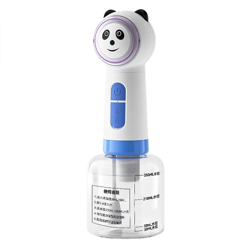 Pet Plastic ABS Eco Friendly Brush Cute Panda Dog Cat Bath Shower Gel Intelligent Frothing Massage