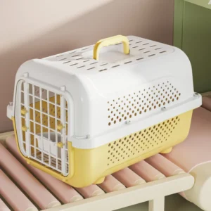 Pet Plastic Products Pet Airline Carrier Cat Outdoor Portable Cage Cat and Dog Shipping Box Vehicle Carry-on Suitcase