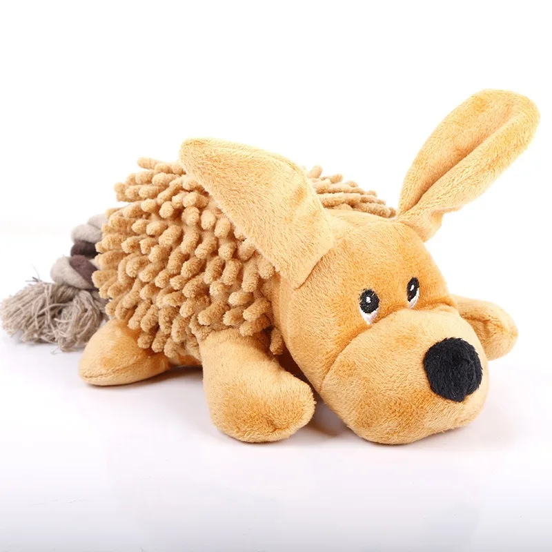 Pet Plush Squeaky Dog Toy Cute Animal Chewing Toy Teeth Cleaning Pet Product