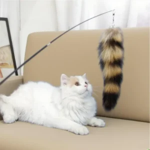 Pet Plush Toy Retractable Cat Toy Fox Tail Cat Toy Fun Cat Toy Stick Interactive Pet Toy Accessories