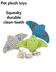 Pet Product Squeak Plush Dog Chew Toy with Tooth Cleaning & Interactive Pet Toys
