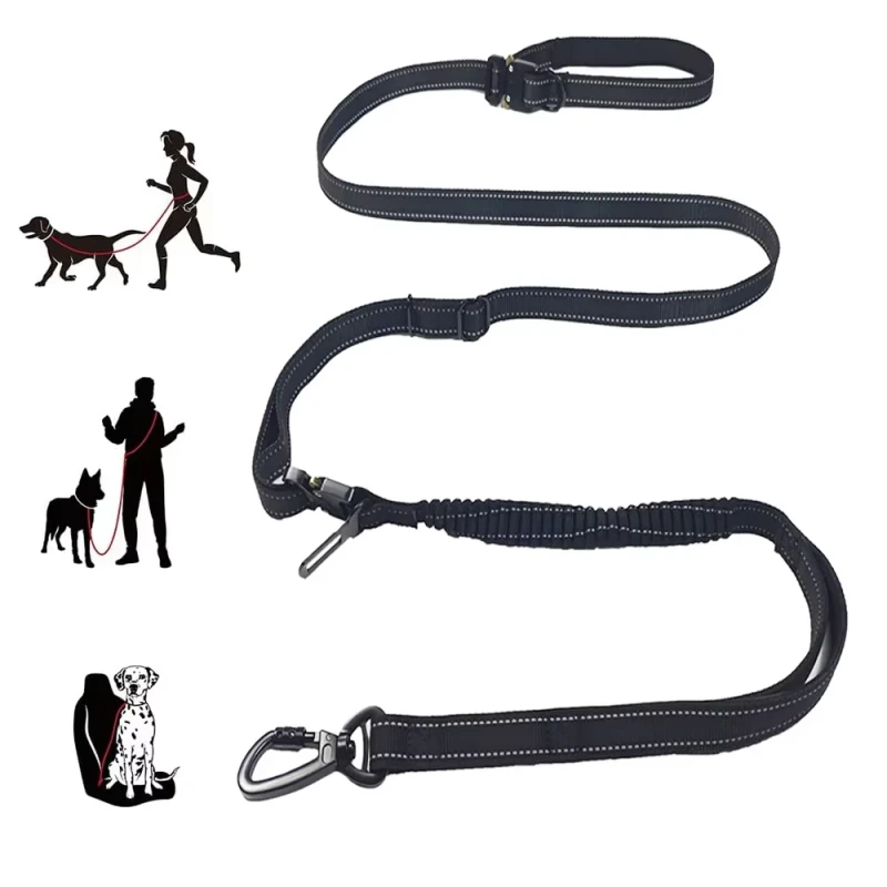 Pet Products 6 in 1 Bungee Retractable Hands free Dog Leash Heavy Duty Retractable Dog Leash