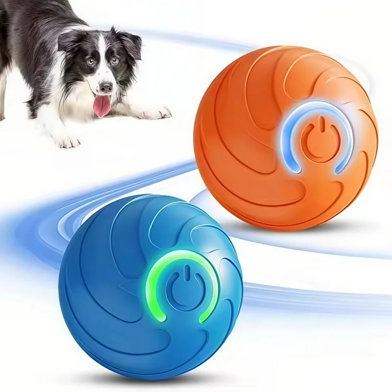 Pet Products Dog Accessories Interactive Movement Plastic Smart Automatic Electric USB Charging Pet Cat Dog Ball Chew Toys