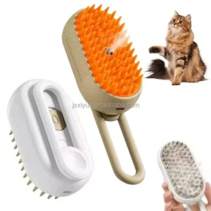 Pet Products Eco Friendly 3 in 1 Foldable Self Cleaning Grooming Hair Brush for Dogs & Cats Water Spray Steam Brush for KC