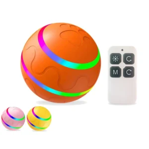 Pet Products Electronic Remote Control Luminous Pet Cat Toy USB Rechargeable Automatic Rolling Ball Dog Toys Dog Accessories