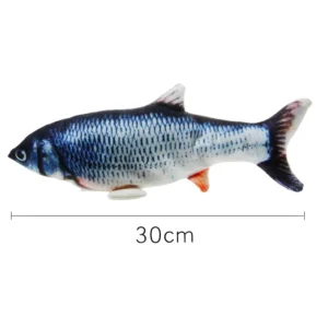 Pet Products Fish Interactive Squeak Pet Toy Electric Cat Plush Toy Fish Cat Toy