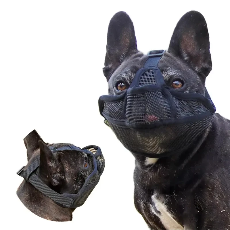Pet Products New Designer Breathable Waterproof Polyester Adjustable Prevent Barking Dog Pit Bull Muzzle Safety Short