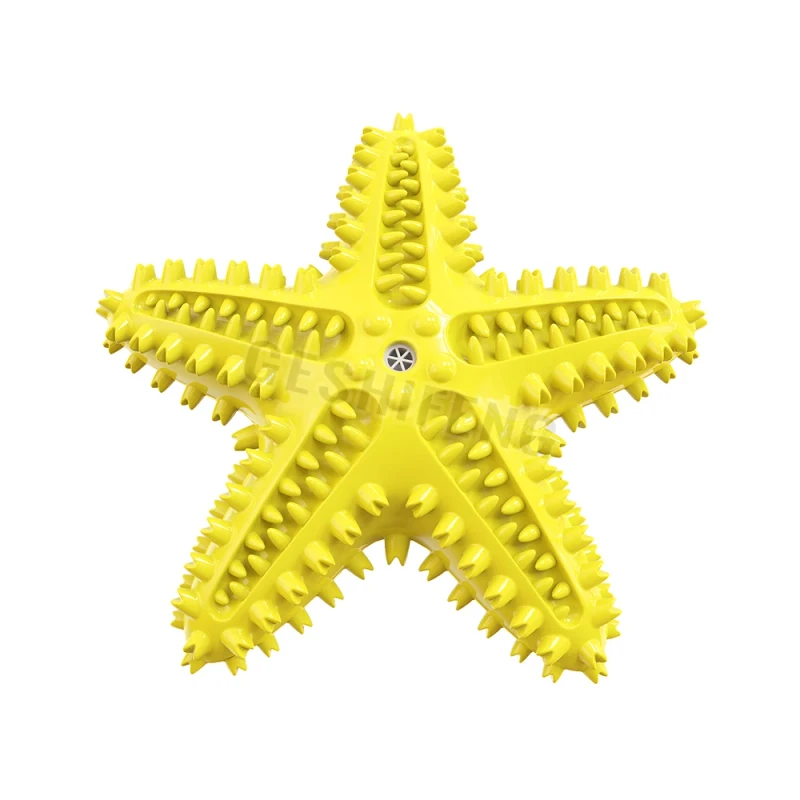 Pet Products New Online Explosive Starfish Suction Cup Dog Toy Dog Toothbrush Floating on Water Squeaking Pet Toy