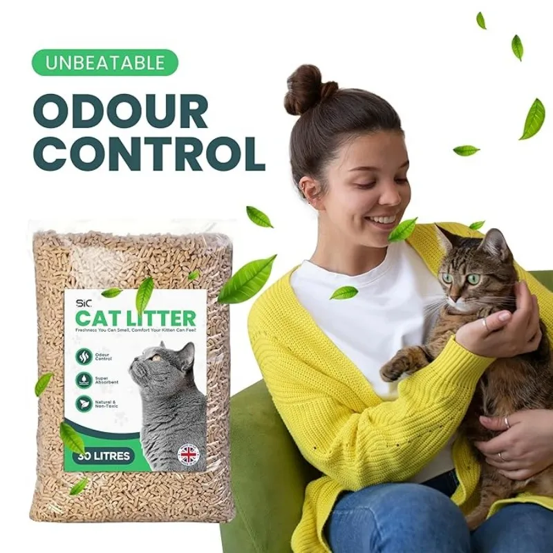 Pet Products Pine Cat Litter Rapid Clumping Cat Litter Easy to Clean Custom Flavors Custom Packaged Cat Litter