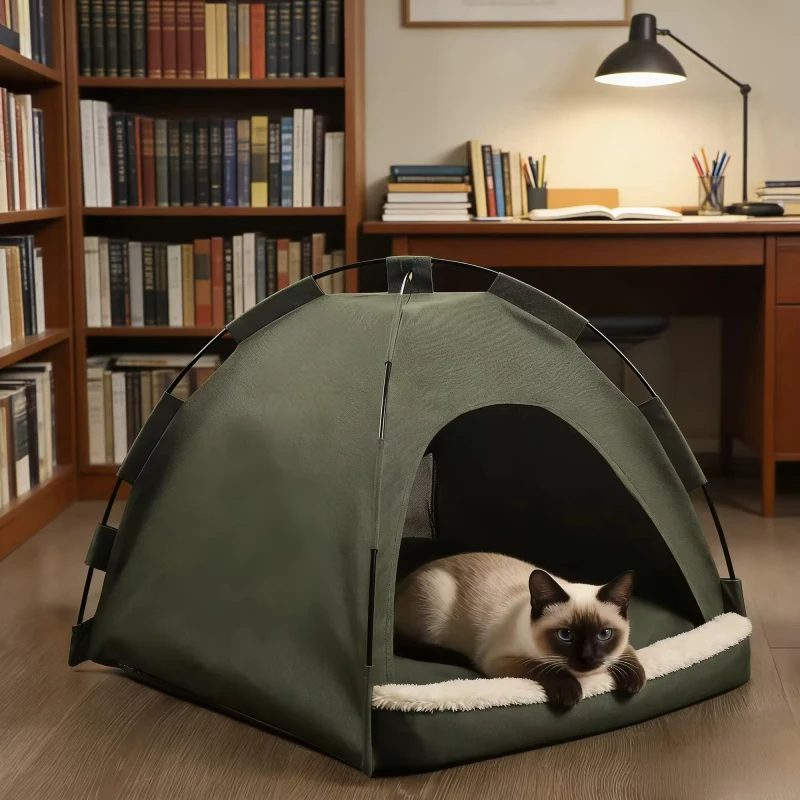 Pet Products for Cats Sleeping Bed Cat Basket Beds Small Dogs Accessories Pet Houses Winter Tent Pet Bed