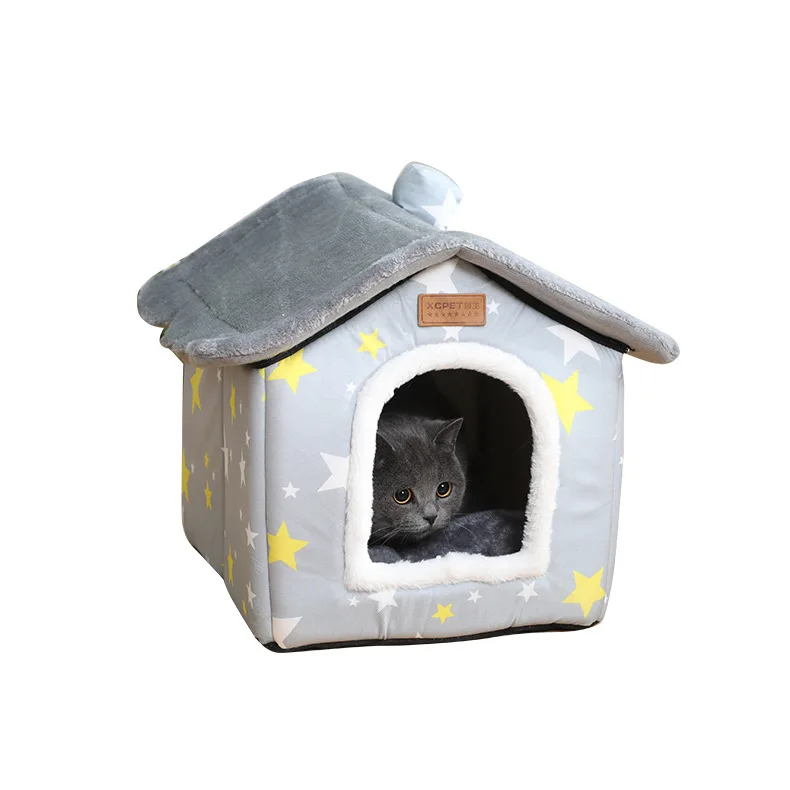 Pet Products for Pets Sleep Cozy House Non slip Bottom Cats Tent Accessories Niche Chat Soft Pet Bed