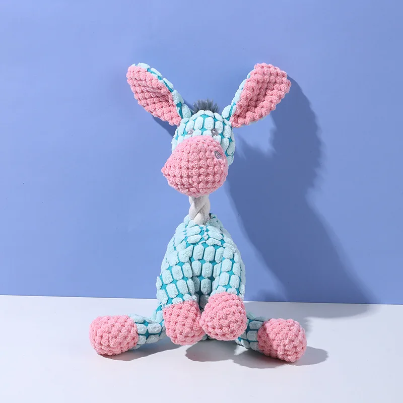 Pet Products teractive Movement Teeth Cleaning High Quality Cotton Rope Plush Dog Chew Squeak Toys for Dogs