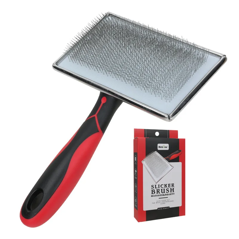 Pet Professional Grooming Brushes Stainless Steel Long Hard Pin Slicker Dog Brush