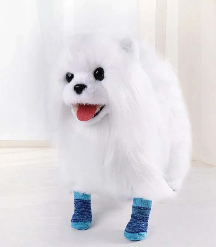 Pet Puppy Doggie Grip Socks Paw Protectors Cotton Anti Slip Knit Dog Socks