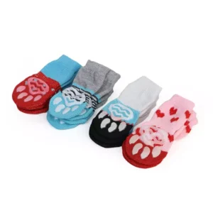 Pet Puppy Doggie Grip Socks Paw Protectors Cotton Knit Dog Socks Anti Slip Dog Winter Shoes
