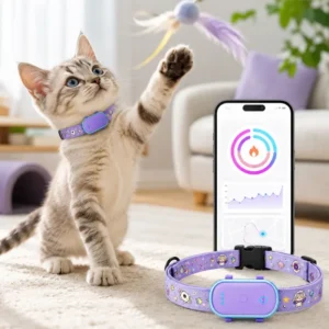 Pet Route History Step Counter Multi Device Binding Light Alert IP67 Waterproof Extended Battery Portable Pet GPS Tracker