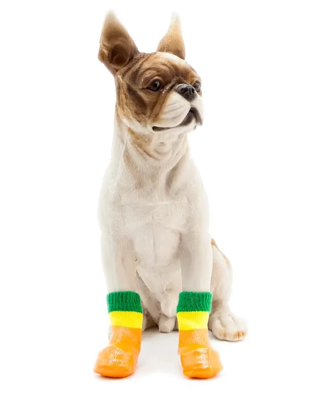 Pet Shoes Breathable Latex Solid Stain Resistant Waterproof Dog Sock Anti Slip