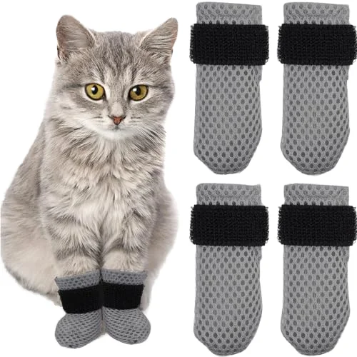 Pet Shoes Breathable Mesh Pet Paw Protector Boots Anti Scratch Cat Dog Socks for Grooming & Home Use Cat Dog Shoes
